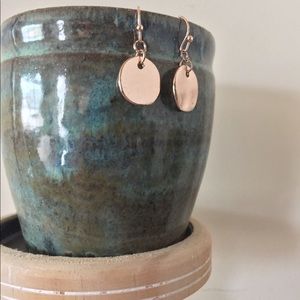 Rose Gold small disk statement earrings